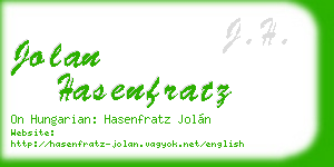 jolan hasenfratz business card
